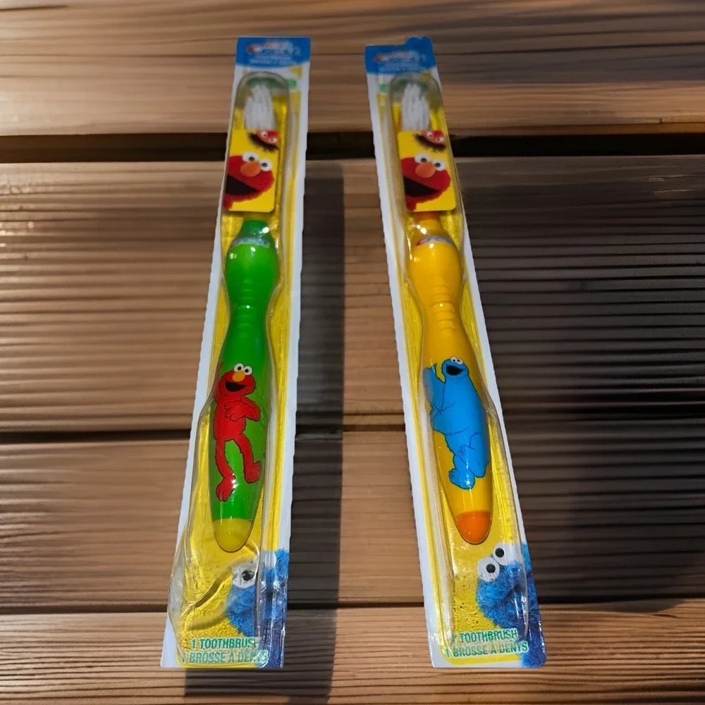 Crest Kids Toothbrushes Sesame‎ Street Soft Bristle 2 Pack Elmo & Cookie Monster